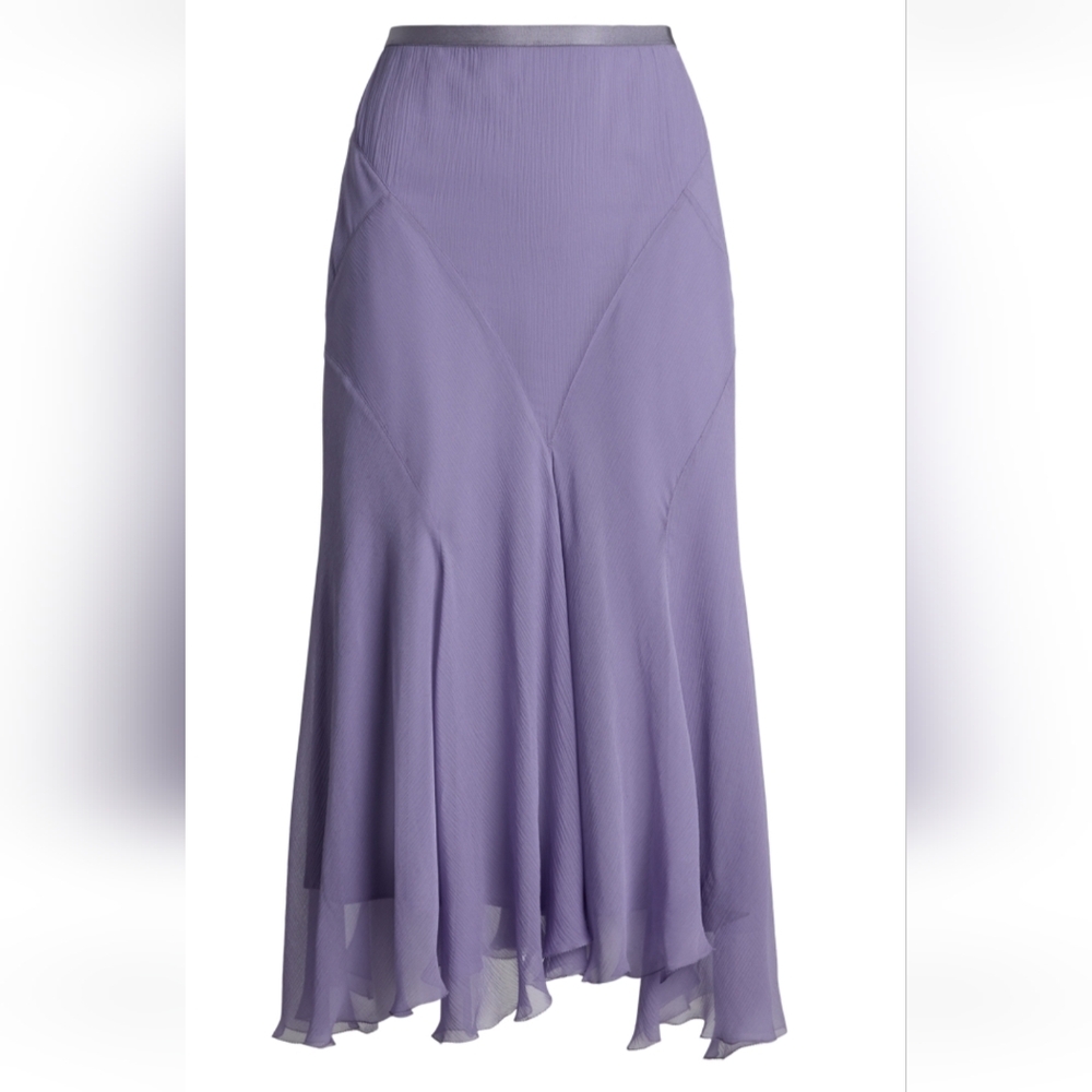 Polo Ralph Lauren Crinkled Silk Paneled Skirt